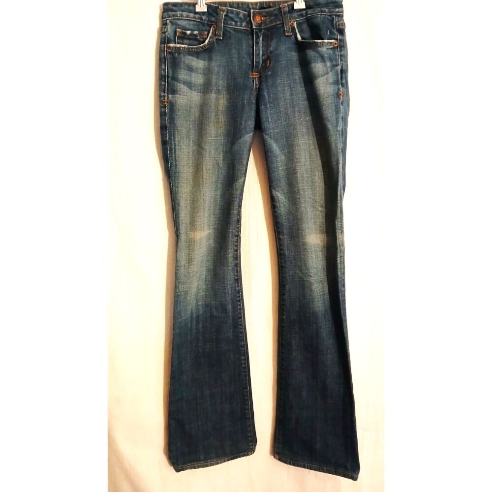 'People’s Liberation Tanya' Bootcut Y2K Low Rise Flare Denim Jeans Sz 26